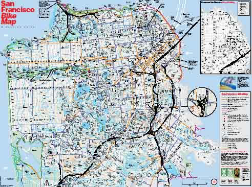 San Francisco Bike Route Map - Click to download PDF Version
